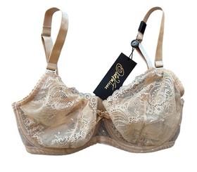 NWT Dita Von Teese Fiamma Bra 32E (70F EU) Nude Lace Underwire Luxury Lingerie