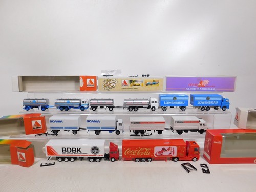 DP332-2# 7x Albedo H0 1:87 LKW MB Fiat BDBK Iveco Scania Renault Coca-Cola OVP - 第 2/5 張圖片