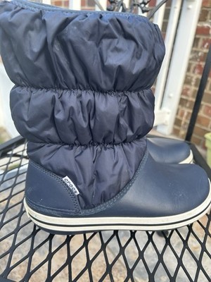  Crocs LodgePoint Women s Winter Snow Boots W8  Navy Blue 