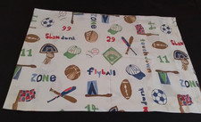 Pottery Barn Kids My Favorite Sports Standard Pillowcase Football Soccer Cotton