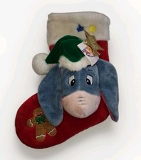 Vintage Disney Store Eeyore Singing Christmas Stocking Musical Plush Pooh