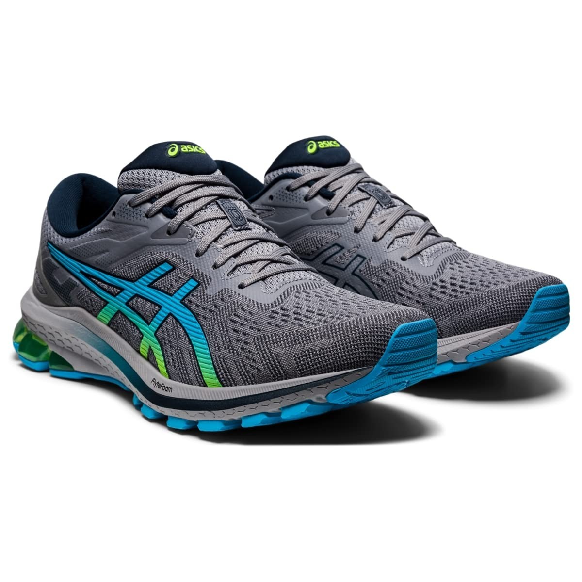 Size 10.5 - ASICS Men's GT-1000 10 Running Shoe Sheet Rock/ Hazard Green