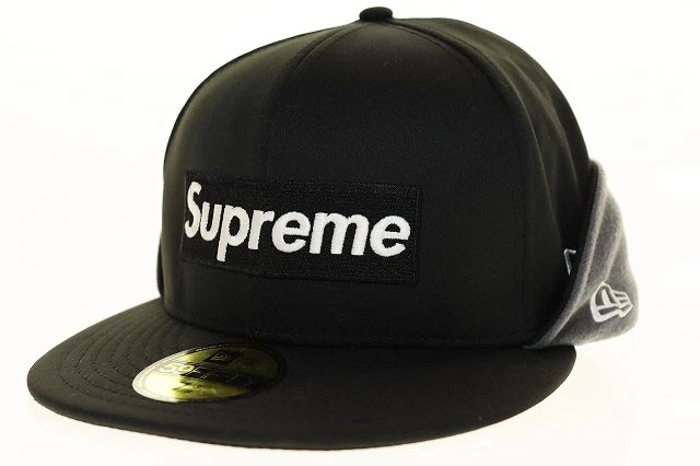 【Chapeau】SUPREME COUPE VENT EARFLAP BOX LOGO ERA NOIR 7 3/8 Windstopper Earflap