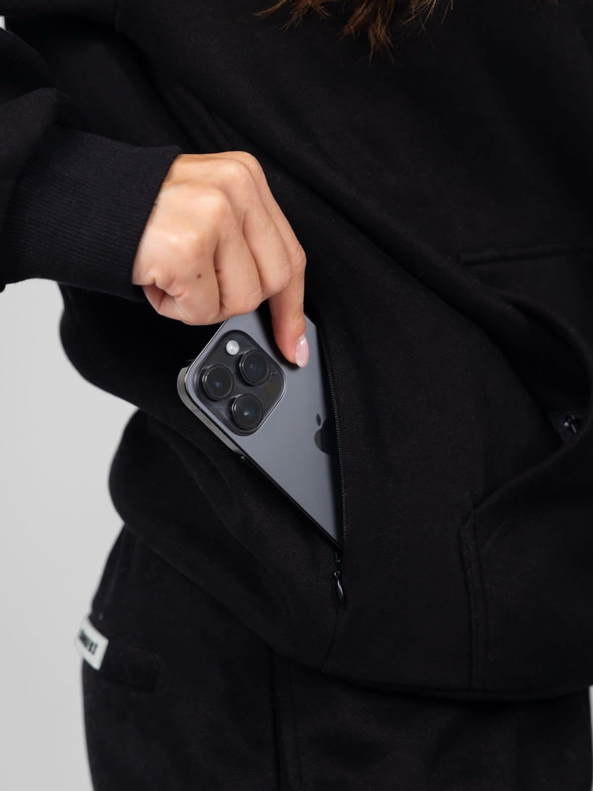 COMFRT Travel Essentials Hoodie in Obsidian - Size XS