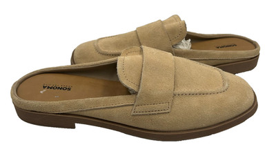 Sonoma Women's Goods For Life Norma Slip On Comfort Mules Taupe Size:9 186B