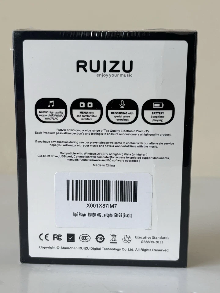 RUIZU 128GB Clip MP3 Player with Bluetooth Portable Music Player with Voice NEW - Image 2 of 4