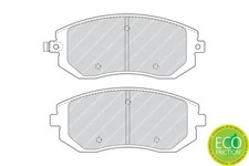 Plaquettes de frein FDB1639 FERODO pour SUBARU TOYOTA
