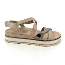 Vionic Kellyn Platform Sandals Womens Size 9.5 Blush Shimmer Adjustable Straps