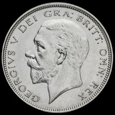 1927 George V Silver Half Crown, Third Coinage, Modified Effigy, GVF+