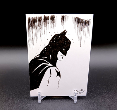 #ad Original BATMAN Artist Sketch Card 1 1 David Icon PSC ATC ACEO DC Comics $19.99