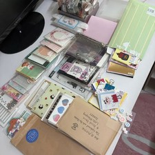 Used Stationery  Memo Supplies - Vintage Style, Sticky Notes, Binder, Diary