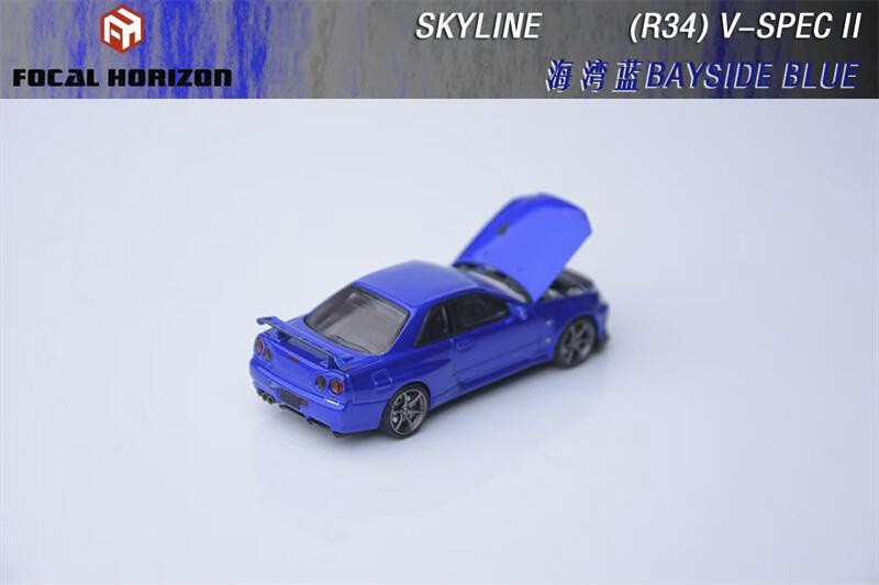Focal Horizon FH 1:64 Skyline R34 V-SPEC-II Bayside Blue Diecast