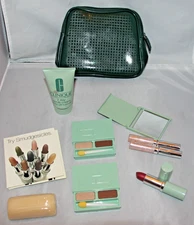 Clinique Makeup New Lot Like Mink Eye Shadow Facial Soap Samples Lipstick Bag