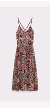 Zara Women's Colorful Floral V-Neck Maxi Dress Size XS