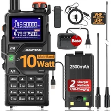 Baofeng K5 PLUS Tri-Band Two-Way Radio Long Range Walkie Talkie Full Extra Kit