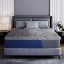 3" Cooling Gel Memory Foam Mattress Topper for Back Pain Relief