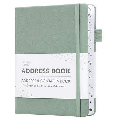 Mr. Pen- Address Book with Alphabetical Tabs, Small Hardcover 5.2''x6.8'', Green