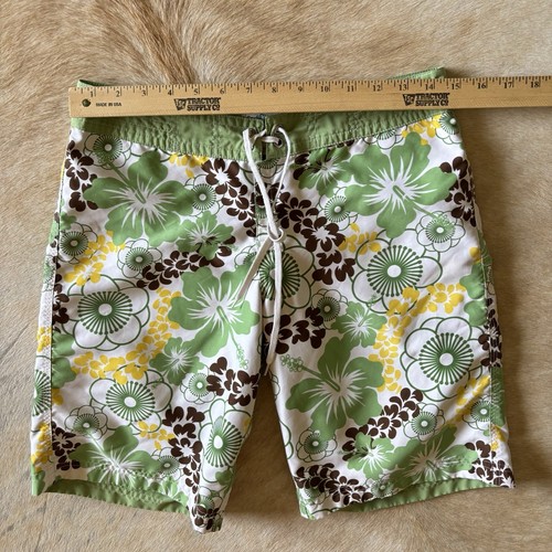 Vtg Miken Board Shorts Men Small Floral Hawaiian Swim Trunks Beach Surf 90s Y2K - Picture 15 of 21