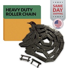 PGN C2080H Heavy DUty Conveyor Roller Chain x 10 Feet + 2 Connecting Links