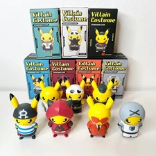 Pokemon Pikachu Grunt Villain Costume Toy Figures Rocket Flare Magma PLasma Aqua