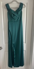 Sequin Hearts Size 5 Dillard s Satin Emerald Green Formal Dress Prom Gown