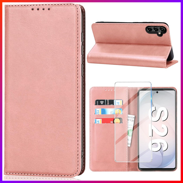 HandyhüLle Pu-Leder Wallet Flip Case Mit Kartenfach FüR Galaxy S26 SchutzhüLle-image