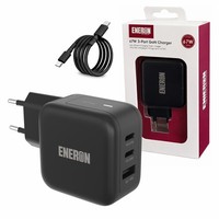 Gan-LadegeräT 67W Superfast 2X USB-C 1X USB-A Schwarz Garantie: 2 Jahre