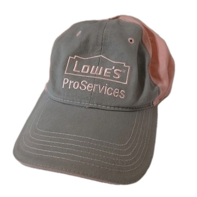 #ad Lowe#x27;s ProServices Hat Cap Strap Back Gray Pink Lowes for Pros Adjustable $8.49