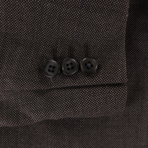 Saks Fifth Avenue Jacket L LT 44L Gray Birdseye 100% Wool Blazer Trim Fit Blazer - Picture 4 of 17