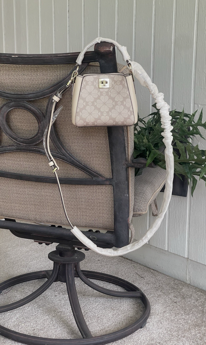 その他 KO KATE SPADE PHOEBE MINI SATCHEL CROSSBODY LEATHER BUCKET BAG BEIGE