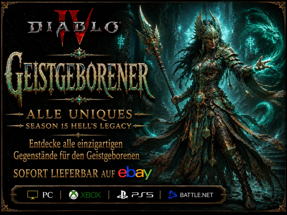 Diablo 4 Items Alle Uniques Spiritborn/Geistgeborener Season 15 PC/Xbox/PS5 SC - Bild 1 von 1