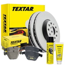 Textar Bremsensatz + CERATEC + Bremsenreiniger VW Polo (6N1/2) Ø239mm VA bel.