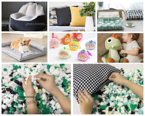 Crumb Shredded Foam filling Cushion Toys Bean Bag Re-fill Futon Stuffing 10 KG - Picture 1 of 11