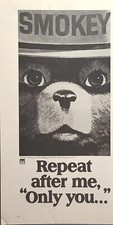 U. S. Forest Service Smokey Bear Prevent Forest Fires Vintage Print Ad 1979