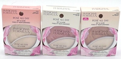 Physicians Formula Rose All Day Set, Glow Illuminating Powder & Dewy Balm CHOOSE