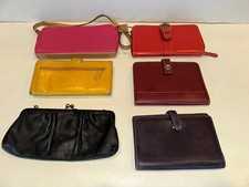 "Lote grande de 6 carteras para damas talla 7"" X 4"" variedad de colores y cierres"