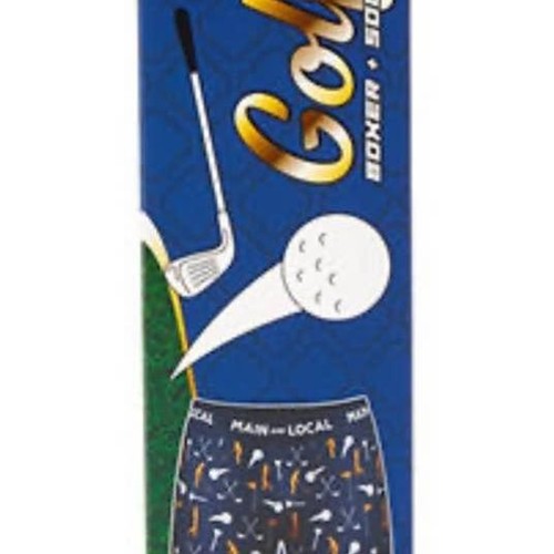 Local & Main Para Hombre Talla S Golf Novedad Boxer y Calcetines Conjunto de Regalo Azul Marino Dorado Verano - Imagen 4 de 7