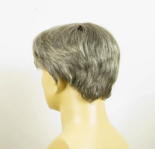 Perruque homme 100% cheveux naturel grise poivre et sel ref LAURENT 44 - Picture 4 of 8