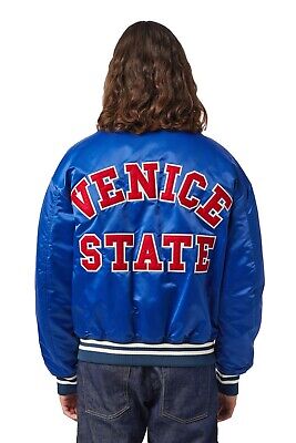 Diesel V6509 Mens Blue Web J-Bulc Satin Bmber Jacket Size L Diesel V6509 Mens Blue Web J-Bulc Satin Bmber Jacket Size L