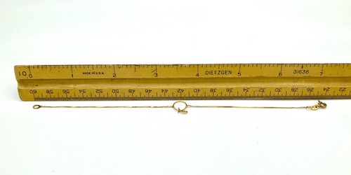 "Hermoso brazalete de cadena de manzana de oro de 14k - 7"" de largo 0,85 gramos" - Imagen 5 de 5