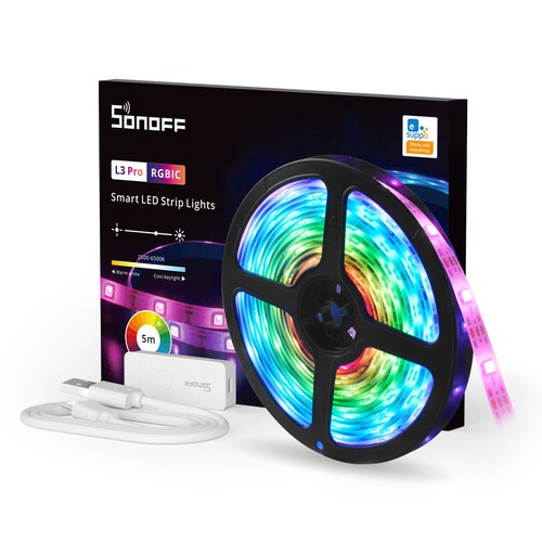 SONOFF L3 Pro RGBIC Smart LED Strip Lights 5M Voice Control for Alexa Google - Afbeelding 13 van 17