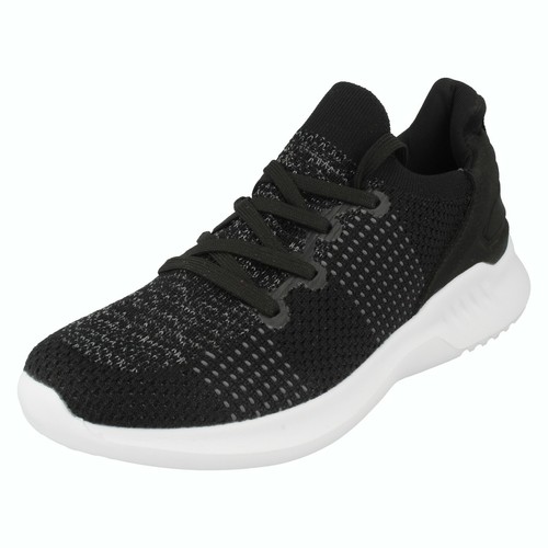 Uomo Reflex con Lacci Bianco Nero Casual Leggero Maglia SPORTS Ginnastica A2R189 - Foto 7 di 24
