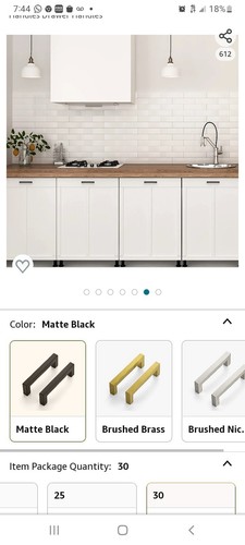ravinte cabinet hardware black - Picture 5 of 10