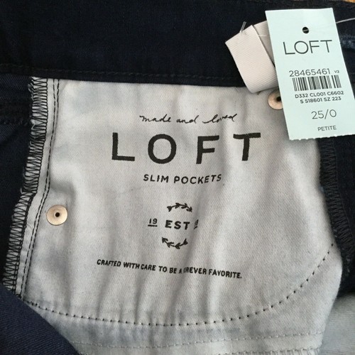 Ann Taylor Loft Womens Legging Size 0P 25 Dark Blue New With Tag - Picture 3 of 12