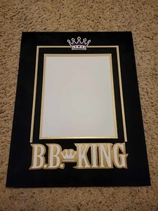 BB King.14x18. Custom Black Velvet and Gold. 8x10 Picture Photo Frame Mat