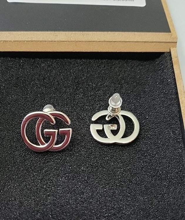 SILVER925 GG LOGO STUD EARRINGS/シルバー/ピアス GG Logo Women's Stud Earrings 925 Sterling Silver NEW | eBay