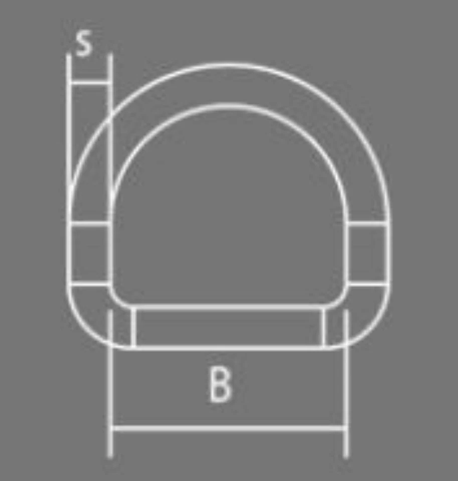 10 x Halbrund-Ring  22 x 3,2 mm verzinkt D-Ring Ringe  Halbrund Ringe D-Ringe  - Bild 2 von 2