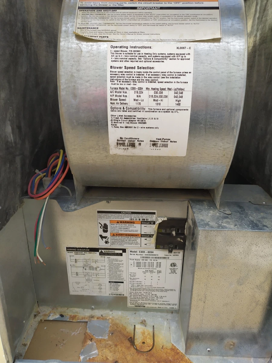 Intertherm Nordyne E3EB-020H Furnace 70,000 BTUH (20.4 kw) - Manufactured  Home | eBay