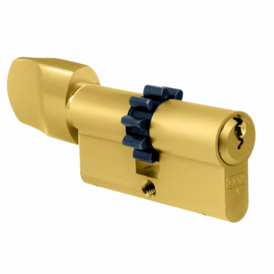 Evva Euro Knob Cog Cylinder 36-K36 PB (A-KDZ-36-K36-COG-PB)