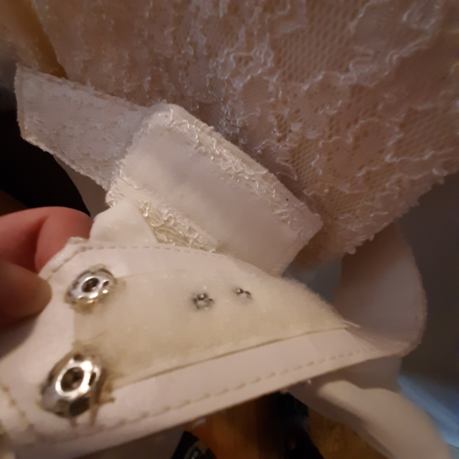 Vtg Girls 10 FULL CIRCLE Maya & Me USA Ivory Off-White Lace Pageant Dress Retro thumbnail 6